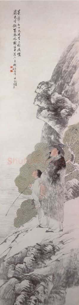 1882年 任伯年 五月披裘图 书画作品