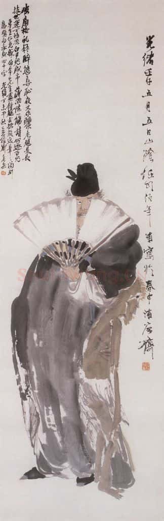 1882年 任伯年 钟馗图 书画作品