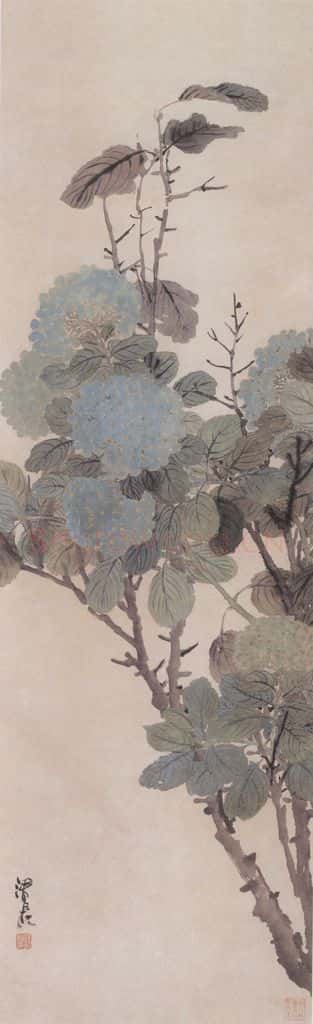 不详 任熊 绣球 书画作品