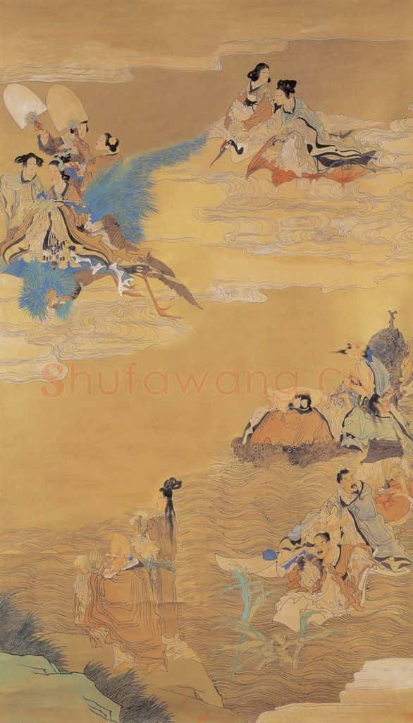 不详 任伯年 群仙祝寿图 书画作品
