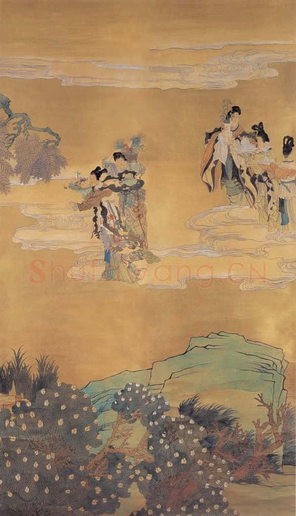 不详 任伯年 群仙祝寿图 书画作品