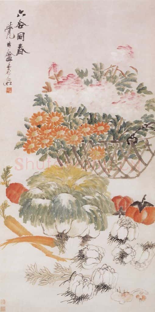 不详 虚谷 六合同春 书画作品