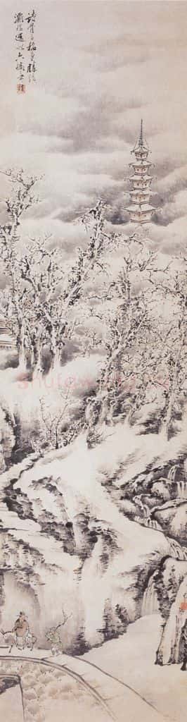 不详 胡璋 雪中探梅图 书画作品