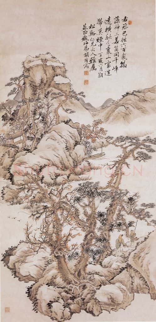 1887年 胡璋 千嶂秋色 书画作品