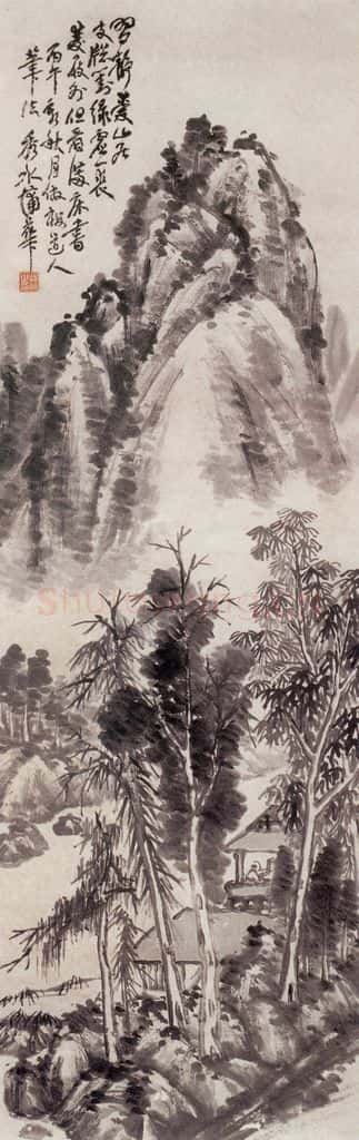 1906年 蒲华 山居图 书画作品