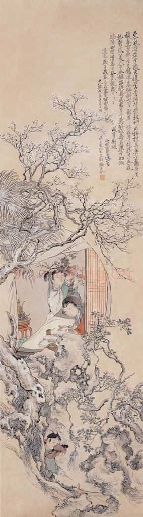 1878年 沙馥 仕女 书画作品