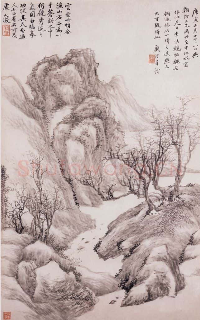 不详 顾沄 山水 书画作品