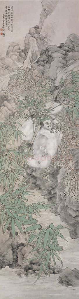 1881年 任预 花鸟四条屏 书画作品