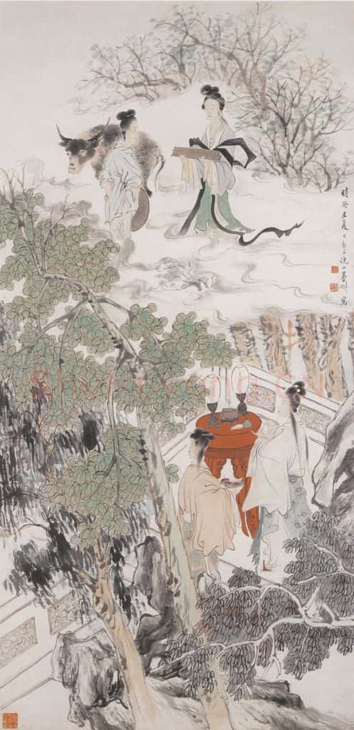 不详 倪田 牛郎织女 书画作品