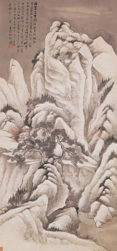 1914年 林纾 雪景山水 书画作品