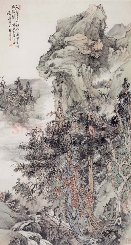 不详 程璋 山水 书画作品