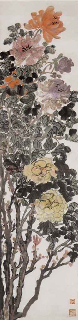 1918年 陈师曾 花卉屏 书画作品