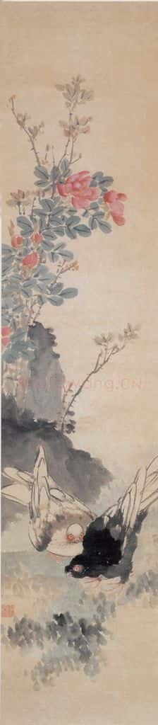 1850年 任熊 花鸟屏 书画作品