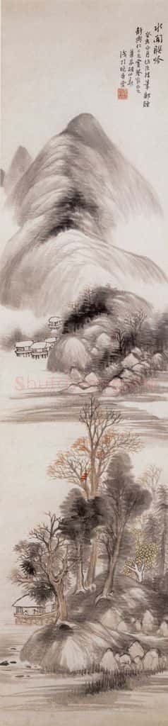 1863年 胡公寿 水阁联吟 书画作品