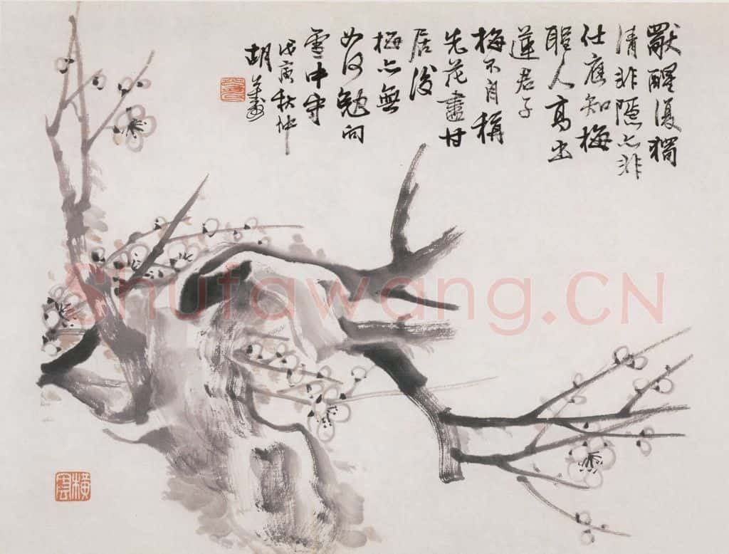 1878年 胡公寿 梅 书画作品