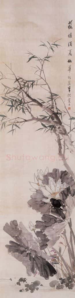 1894年 朱偁 花卉屏 书画作品