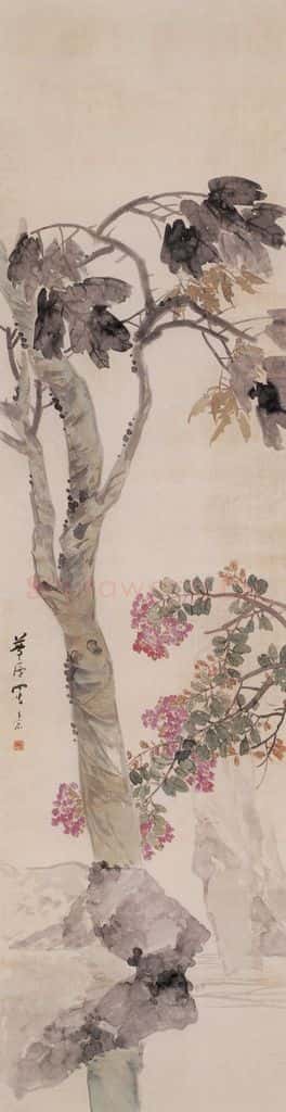 1894年 朱偁 花卉屏 书画作品