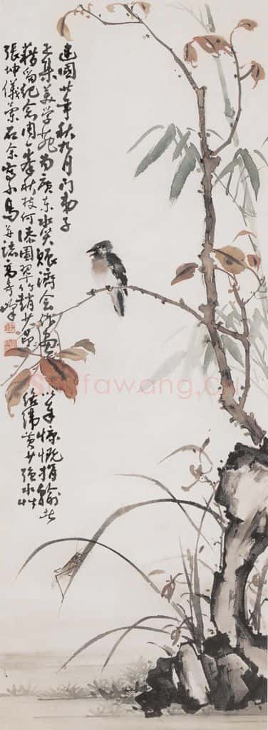 1931 高奇峰《秋趣》书画作品