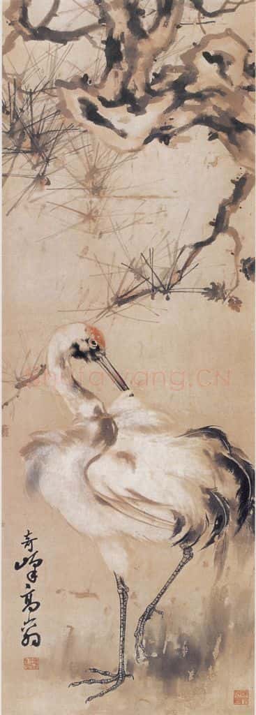 高奇峰《松鹤图》书画作品