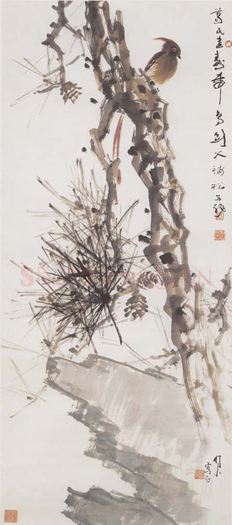  黎葛民《长寿图》书画作品