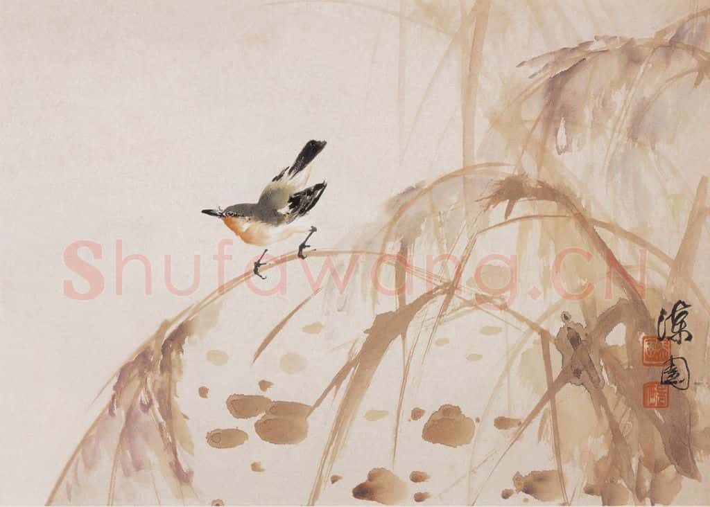  何漆园《花鸟草丛册页》书画作品