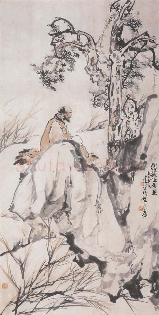 1941 黄少强《罗汉》书画作品
