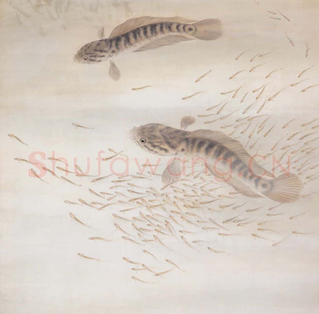 1960 苏卧农《鱼乐图》书画作品