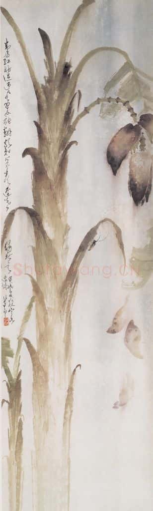 1934 赵少昂《芭蕉》书画作品