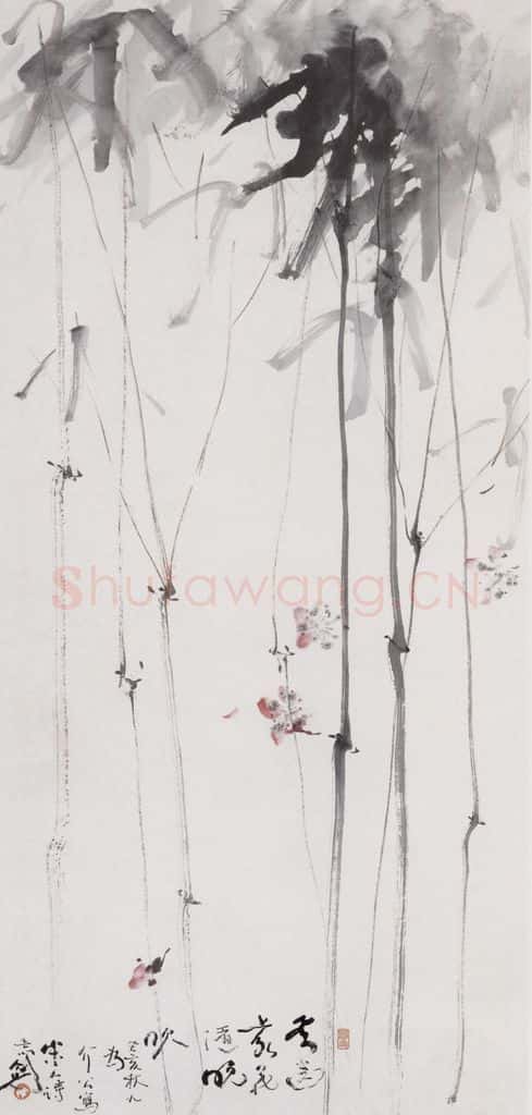 1923 高剑父《宋人诗意图》书画作品