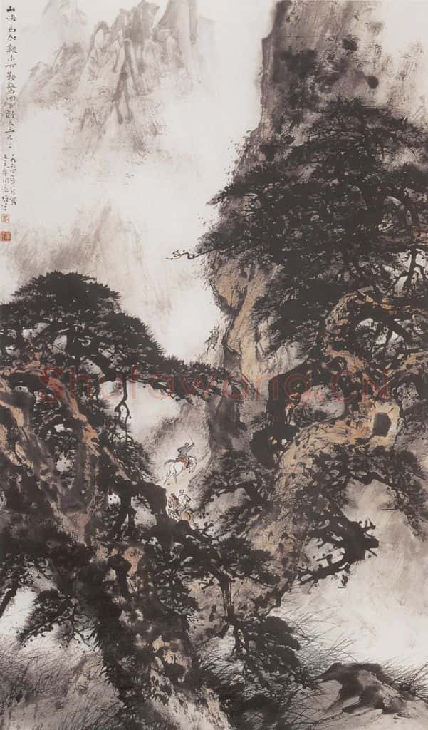 1964 黎雄才《快马加鞭 未下鞍》书画作品