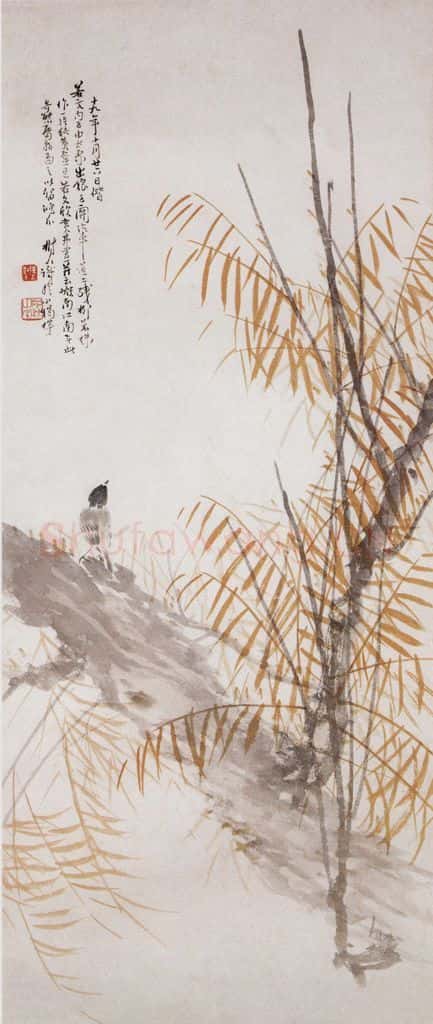 1930 陈树人《娘子关秋色》书画作品