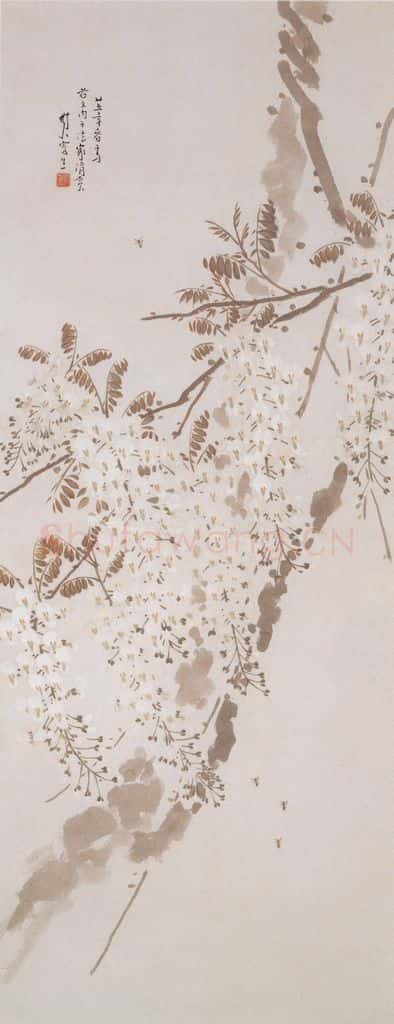 1936 陈树人《银藤》书画作品