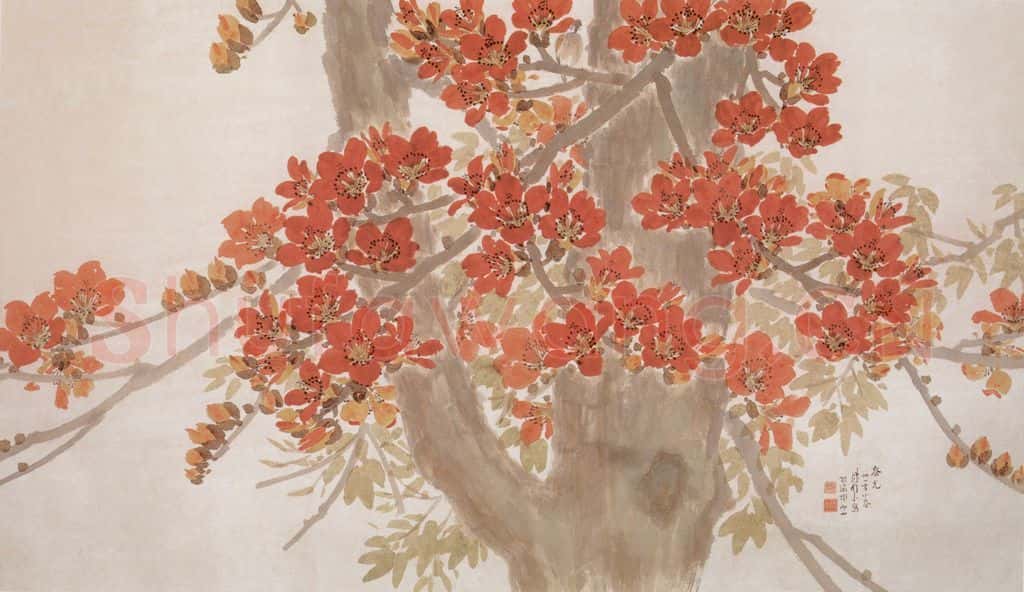 1942 陈树人《春光》书画作品