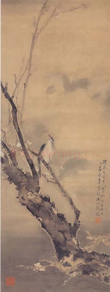 1907 高奇峰《望梅》书画作品