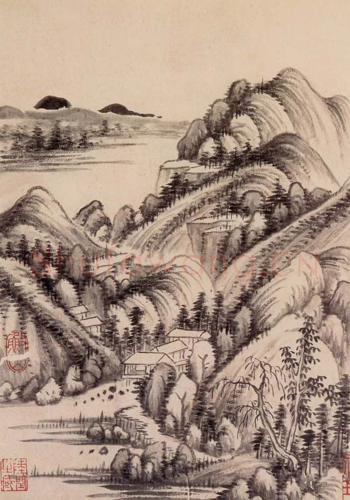 清 吴历 仿古山水册 书画作品