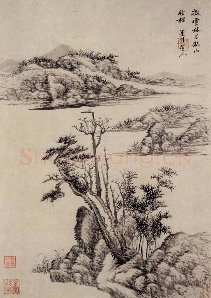 清 吴历 仿古山水册 书画作品