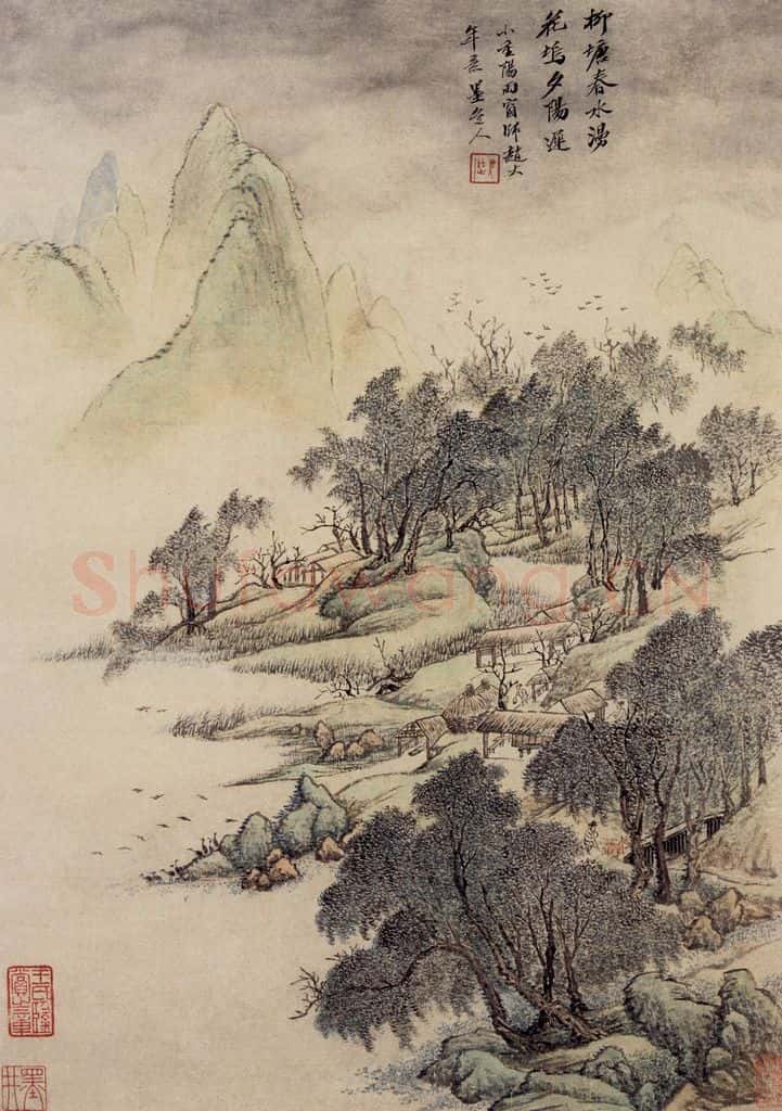 清 吴历 仿古山水册 书画作品
