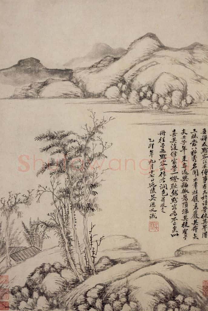清 吴历 仿古山水册 书画作品