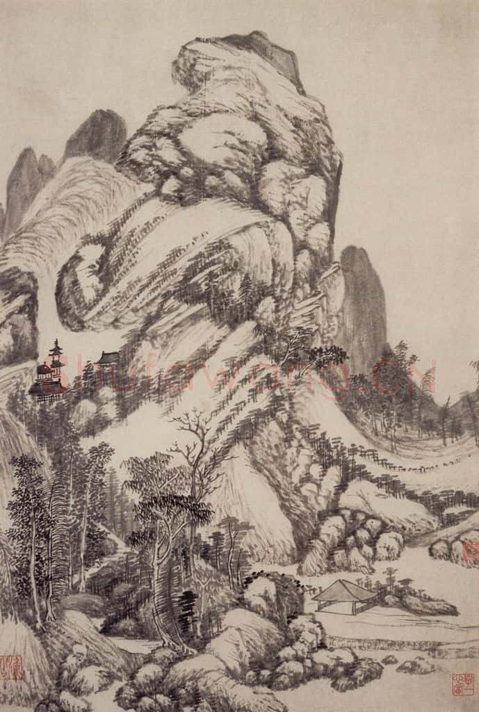 清 吴历 仿古山水册 书画作品