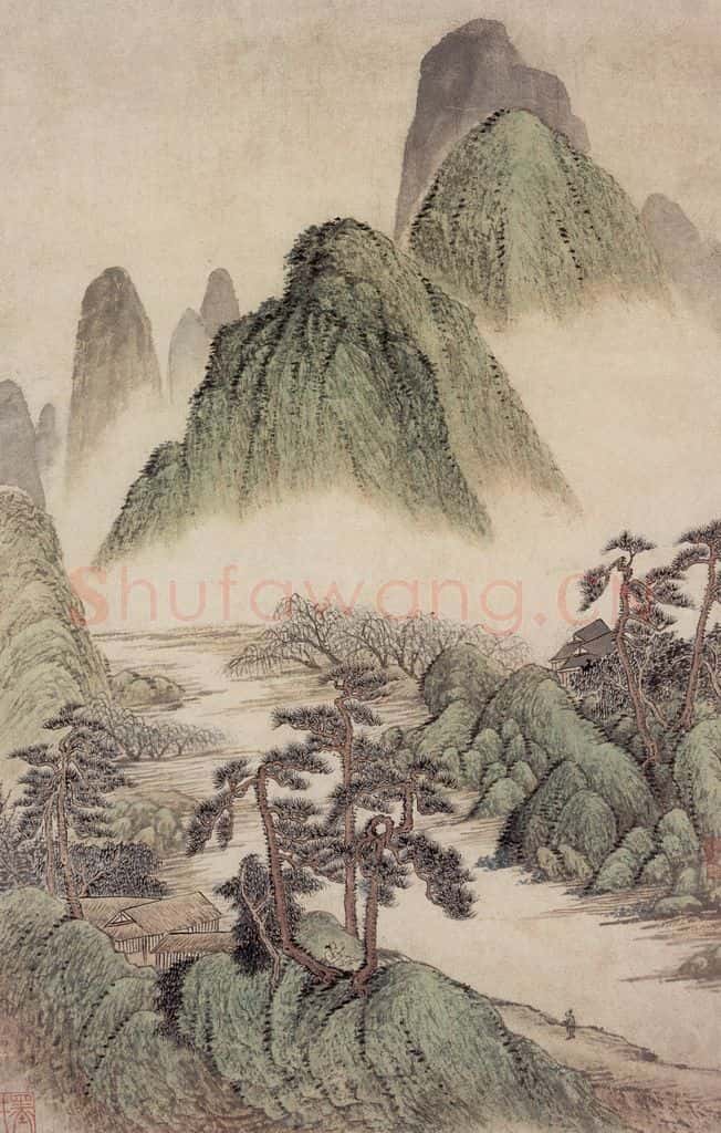 清 吴历 仿古山水册 书画作品
