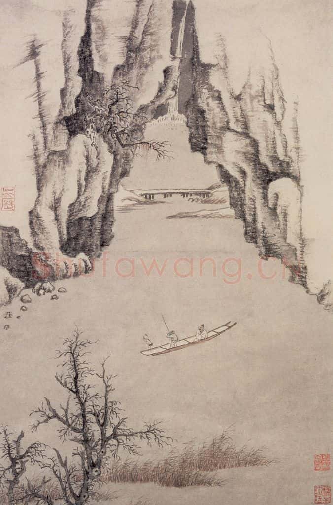 清 吴历 仿古山水册 书画作品