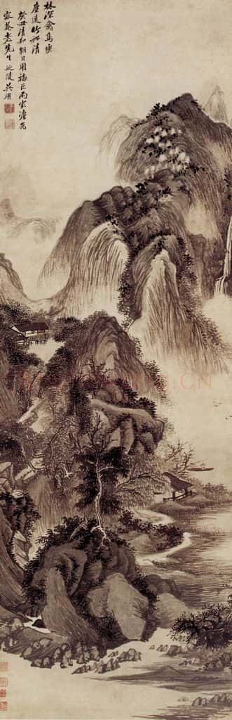 清 吴历 林深尘远图轴 书画作品