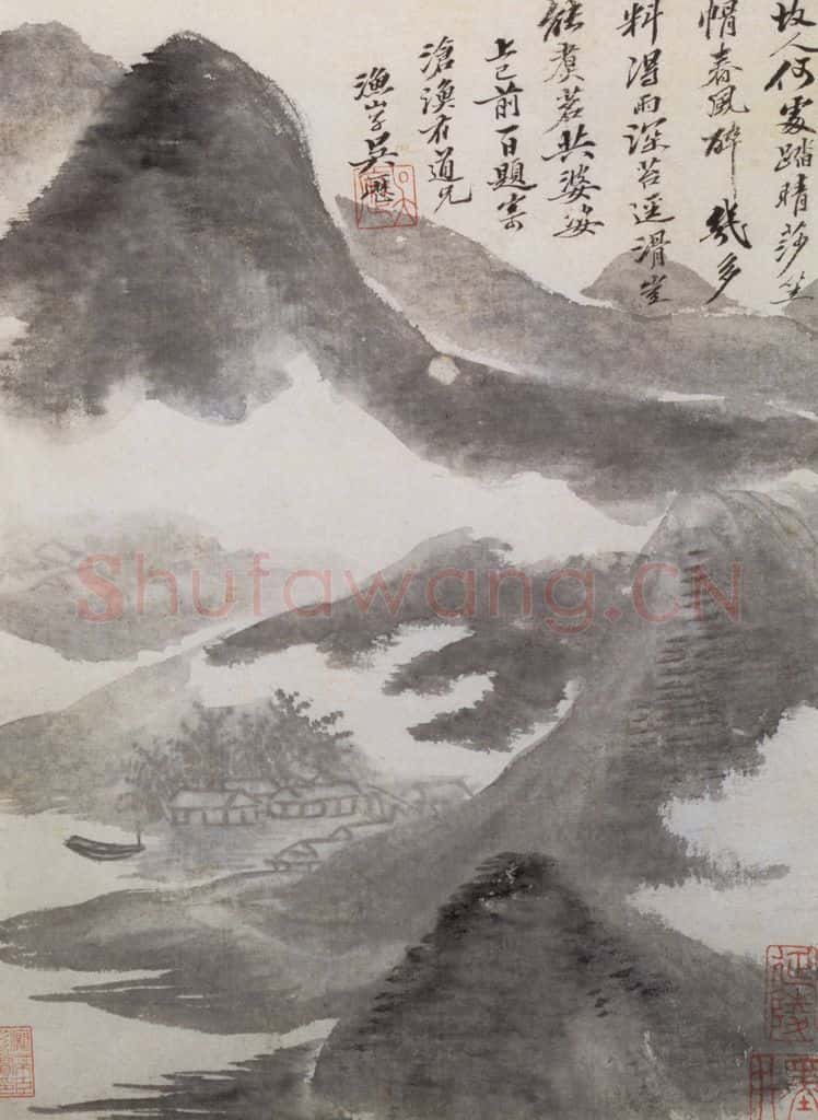 清 吴历 山水图页 书画作品