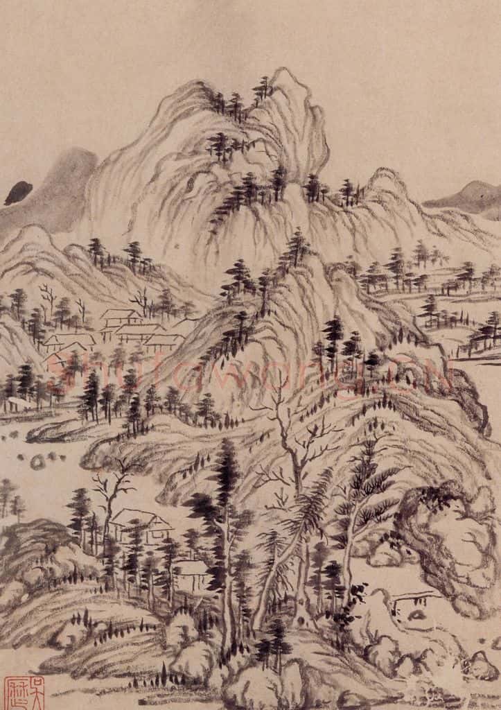 清 吴历 仿古山水册 书画作品