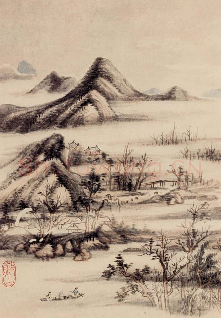 清 吴历 仿古山水册 书画作品