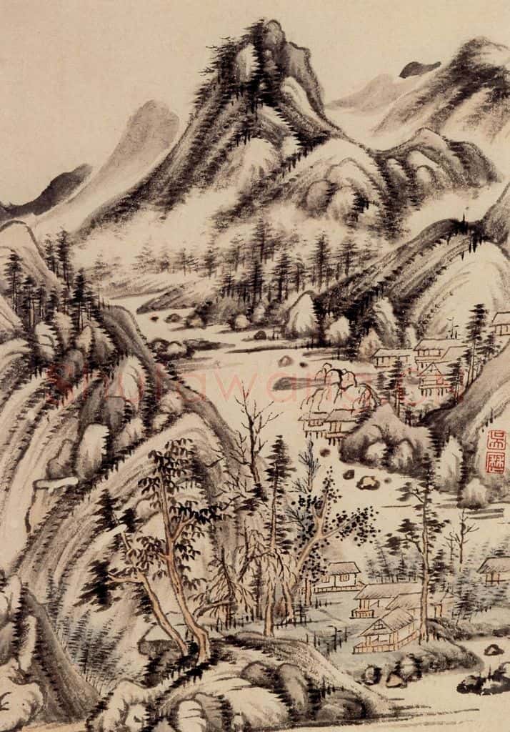 清 吴历 仿古山水册 书画作品