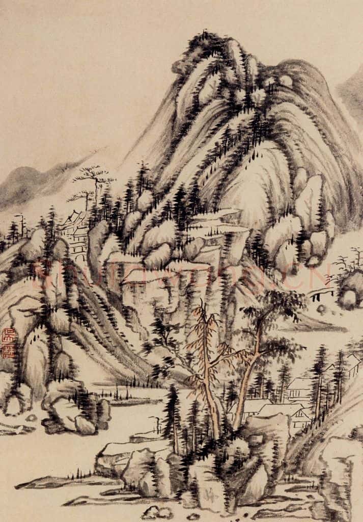 清 吴历 仿古山水册 书画作品