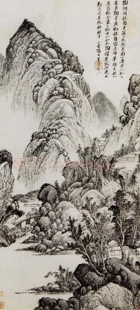 清 吴历 拟古脱古图轴 书画作品