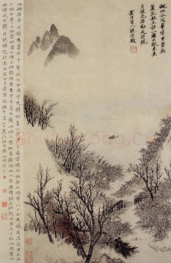 清 吴历 仿古山水册 书画作品