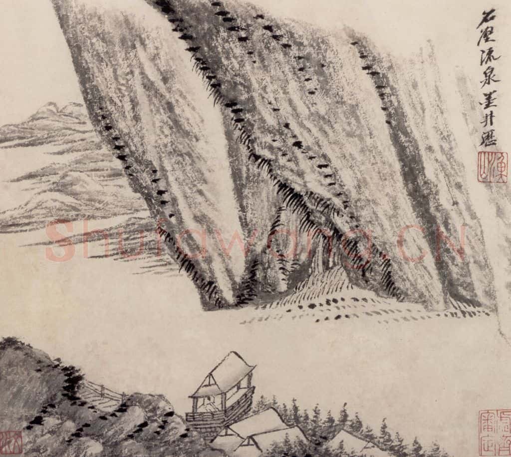 清 吴历 墨笔山水册 书画作品